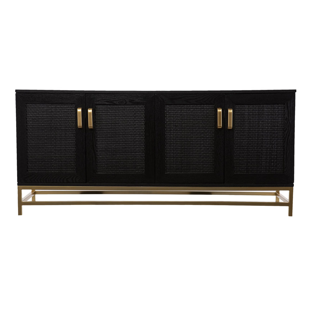 Safavieh Rolliston Ash Veneer Media Console With Rattan Doors And Cord Management Storage MS1165856