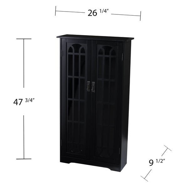 Safavieh Window Pane Media Cabinet With Tempered Glass Doors And Adjustable Shelves For Living Rooms MS1221912