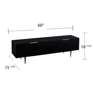 Safavieh Pilston Low Profile Media Console With Four Door Storage And Gold Accents For Living Room MS1222156