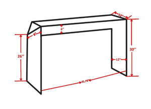 Pasargad Home Katya Gold Foil Console Table - Bold Modern Design For Stunning Living Room Style Grey Iron Prr-039zn