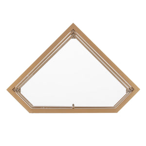 Safavieh Jaymes Three Tier Corner Tv Stand With Tempered Glass Shelves And Iron Frame In Gold MS5724