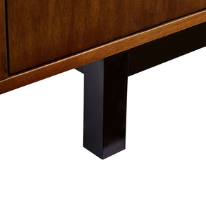 Safavieh Welling Midcentury Modern Media Console With Rubberwood Legs And Three Door Storage MS6696