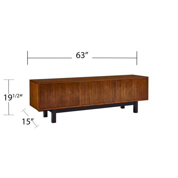 Safavieh Welling Midcentury Modern Media Console With Rubberwood Legs And Three Door Storage MS6696