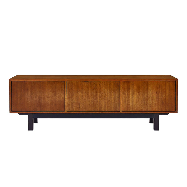 Safavieh Welling Midcentury Modern Media Console With Rubberwood Legs And Three Door Storage MS6696