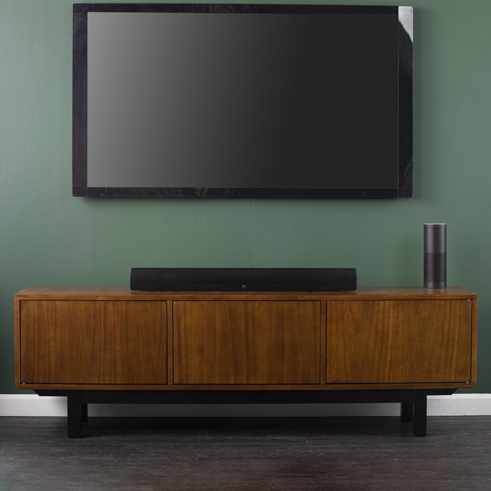 Safavieh Welling Midcentury Modern Media Console With Rubberwood Legs And Three Door Storage MS6696