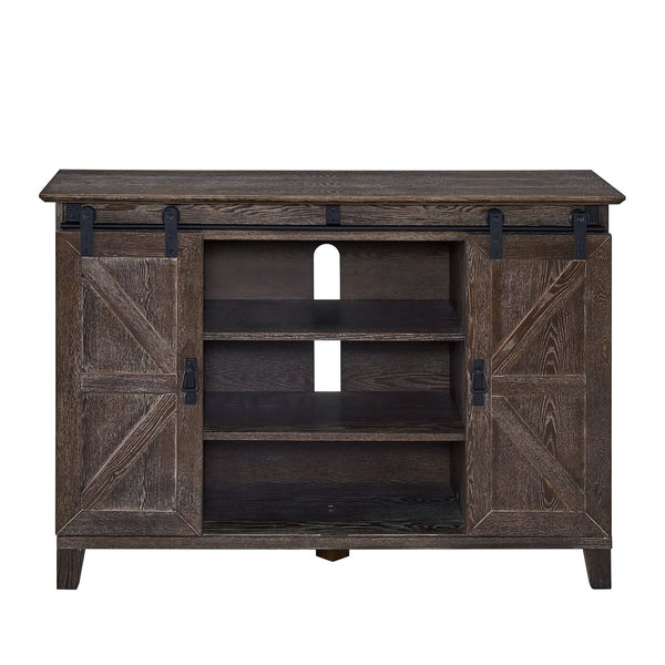 Safavieh Holmes Farmhouse Tv Stand With Sliding Barn Doors Ash Veneer Mdf And Iron Hardware MS8099