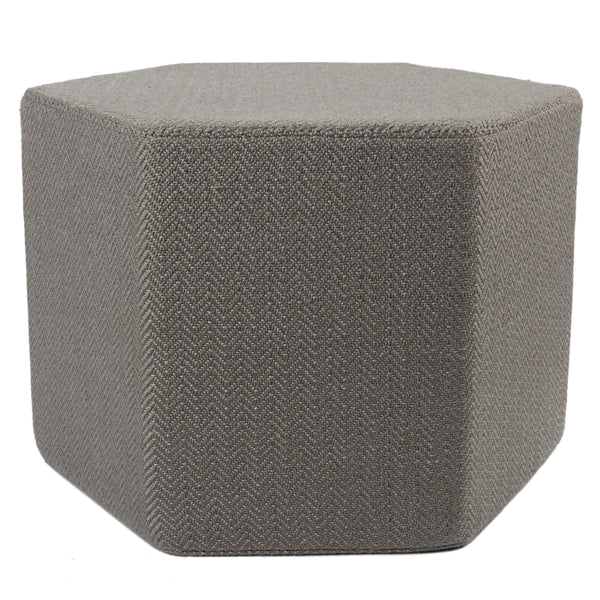 Jaipur Living Jaipur Living Hexagonal Gray Chevron Pouf Sculptural Accent for Modern Rooms POF100545
