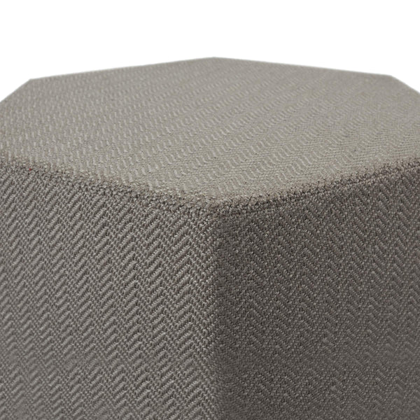 Jaipur Living Jaipur Living Hexagonal Gray Chevron Pouf Sculptural Accent for Modern Rooms POF100545