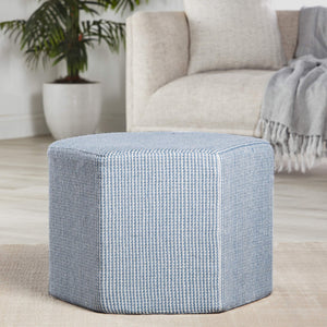 Jaipur Living Jaipur Living Hexagonal Pouf Chevron Polyester Upholstery Modern Room Accent POF100546