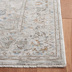 Safavieh Mason Transitional Area Rug - Exquisite Power Loomed Polyester With Elegant Floral Patterns Grey ,Ivory Rust Polyester Msn104f-9