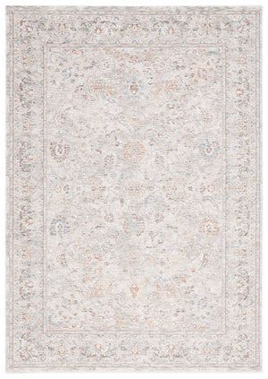Safavieh Mason Transitional Area Rug - Exquisite Power Loomed Polyester With Elegant Floral Patterns Grey ,Ivory Rust Polyester Msn104f-9