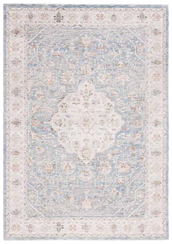 Safavieh Mason 8' X 10' Transitional Area Rug – Elegant Blue, Beige, And Rust Floral Design For Home Decor Blue ,Beige Rust Polyester Msn105m-8