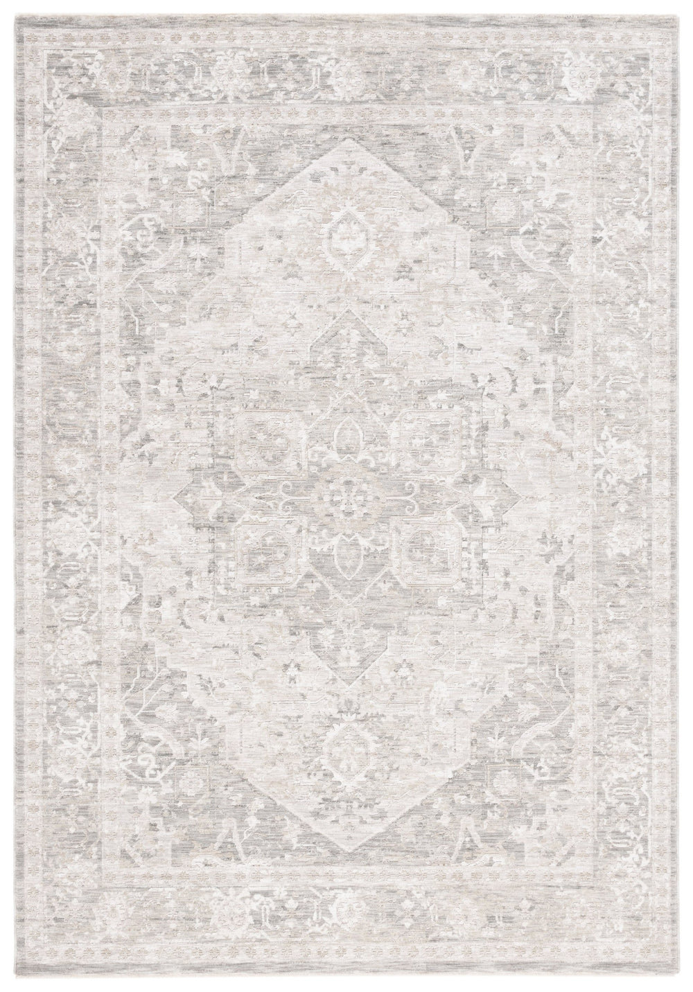 Safavieh Mason 8x10 Large Area Rug - Elegant Grey & Ivory Sage Design, Plush, Durable & Easy To Clean Grey ,Ivory Sage Polyester Msn109f-8