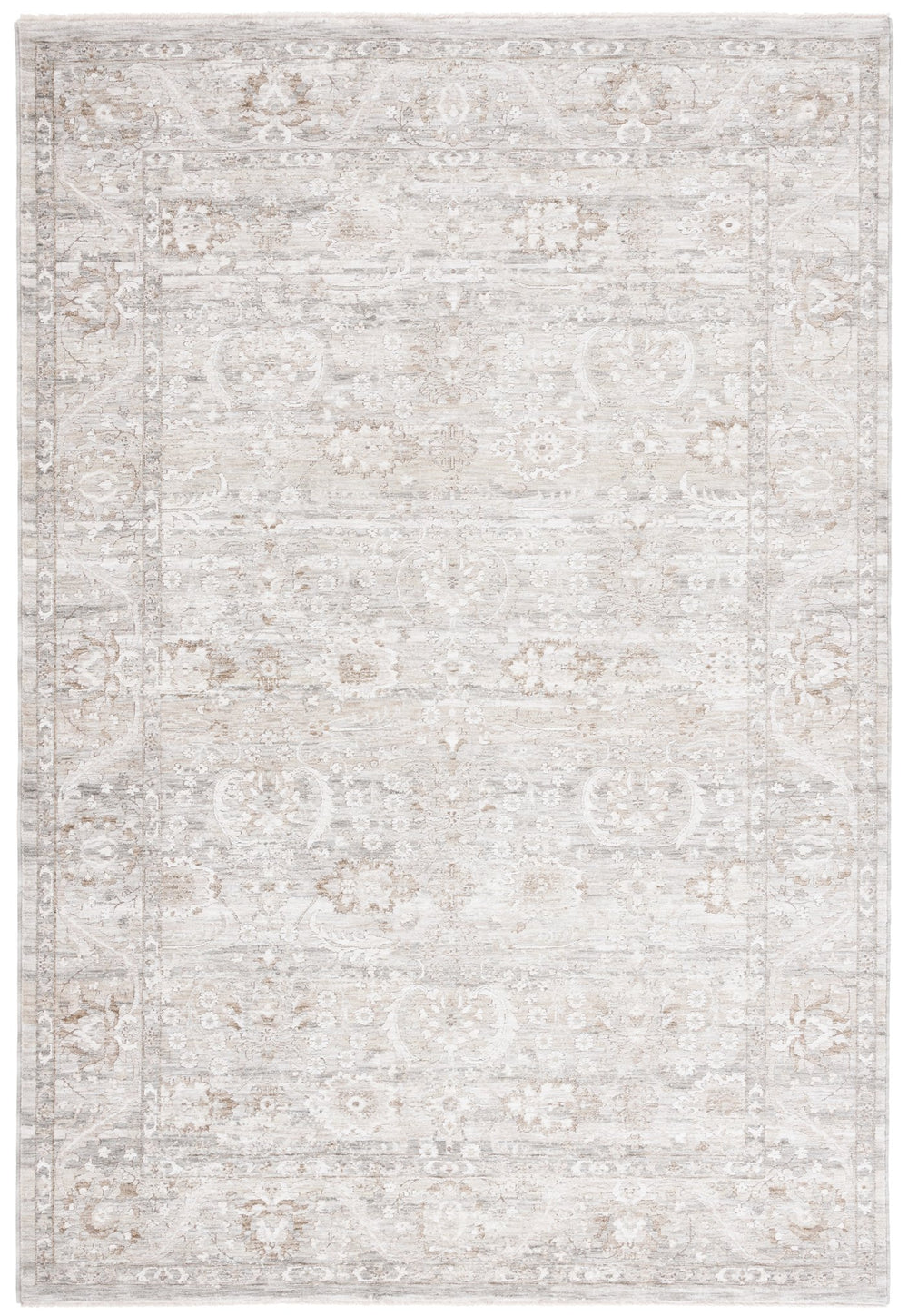 Safavieh Mason Transitional Area Rug – Elegant Grey And Beige Design For Living Room Or Bedroom Comfort Grey ,Beige Polyester Msn111f-5