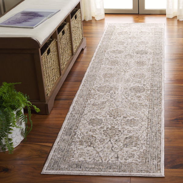 Safavieh Mason Area Rug - Elegant Transitional Design With Floral Motifs For Stylish Home Decor Enhancement Ivory ,Beige Grey Polyester Msn113a-6sq