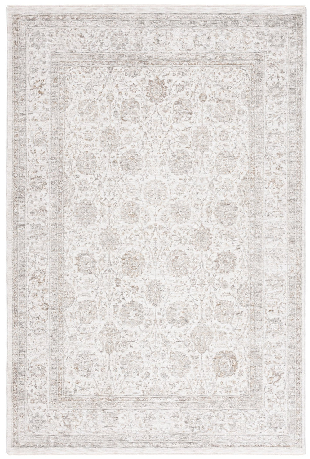 Safavieh Mason Area Rug - Elegant Transitional Design With Floral Motifs For Stylish Home Decor Enhancement Ivory ,Beige Grey Polyester Msn113a-6sq
