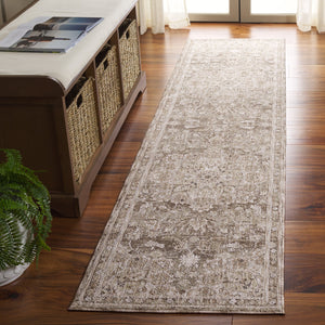 Safavieh Mason Transitional Area Rug - Luxurious Power Loomed Design With Elegant Floral Motifs For Your Home Beige ,Green Polyester Msn114b-5