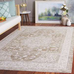 Safavieh Mason Transitional Area Rug - Luxurious Power Loomed Design With Elegant Floral Motifs For Your Home Beige ,Green Polyester Msn114b-5