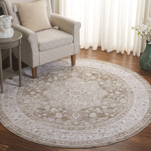 Safavieh Mason Transitional Area Rug - Luxurious Power Loomed Design With Elegant Floral Motifs For Your Home Beige ,Green Polyester Msn114b-5