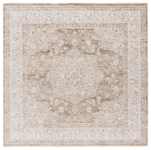 Safavieh Mason Transitional Area Rug - Luxurious Power Loomed Design With Elegant Floral Motifs For Your Home Beige ,Green Polyester Msn114b-5
