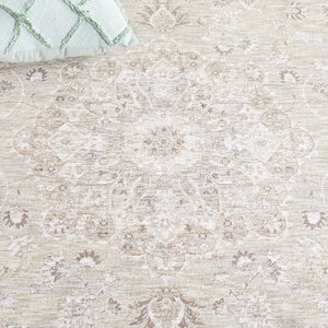 Safavieh Mason Transitional Area Rug - Luxurious Power Loomed Design With Elegant Floral Motifs For Your Home Light Grey ,Green Polyester Msn114f-28