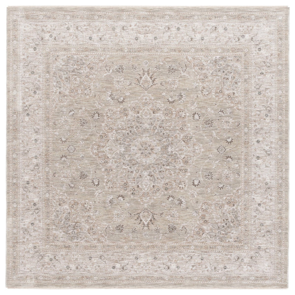 Safavieh Mason Transitional Area Rug - Luxurious Power Loomed Design With Elegant Floral Motifs For Your Home Light Grey ,Green Polyester Msn114f-28