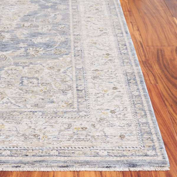 Safavieh Mason Transitional Area Rug - Luxurious Power Loomed Design With Elegant Floral Motifs For Your Home Blue ,Grey Beige Polyester Msn114m-5