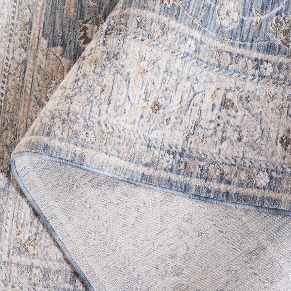 Safavieh Mason Transitional Area Rug - Luxurious Power Loomed Design With Elegant Floral Motifs For Your Home Blue ,Grey Beige Polyester Msn114m-5