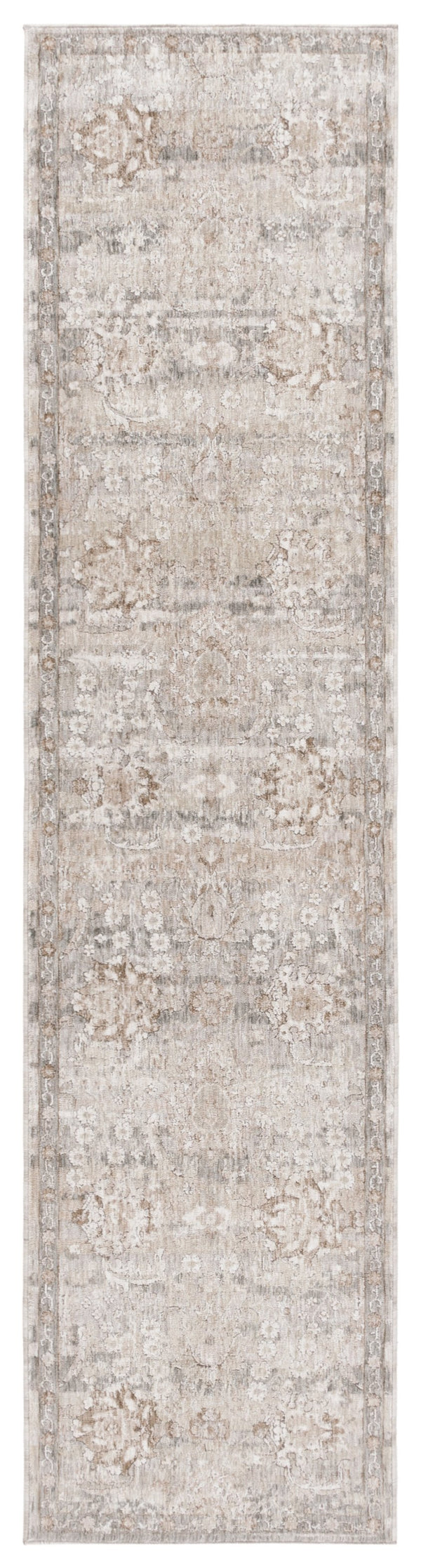 Safavieh Mason Exquisite Transitional Area Rug With Floral Motifs For Elegant Living Spaces, Durable & Soft Beige ,Dark Grey Polyester Msn117b-6r