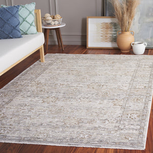 Safavieh Mason Exquisite Transitional Area Rug With Floral Motifs For Elegant Living Spaces, Durable & Soft Beige ,Dark Grey Polyester Msn117b-6r