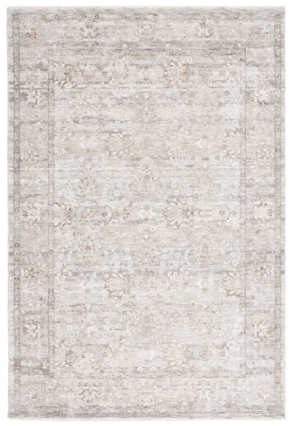 Safavieh Mason Exquisite Transitional Area Rug With Floral Motifs For Elegant Living Spaces, Durable & Soft Beige ,Dark Grey Polyester Msn117b-6r