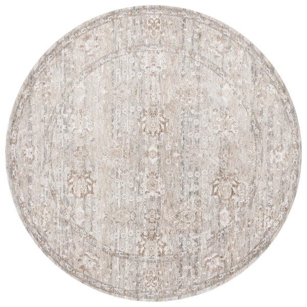 Safavieh Mason Exquisite Transitional Area Rug With Floral Motifs For Elegant Living Spaces, Durable & Soft Beige ,Dark Grey Polyester Msn117b-6r