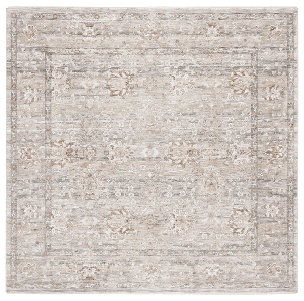 Safavieh Mason Exquisite Transitional Area Rug With Floral Motifs For Elegant Living Spaces, Durable & Soft Beige ,Dark Grey Polyester Msn117b-6r