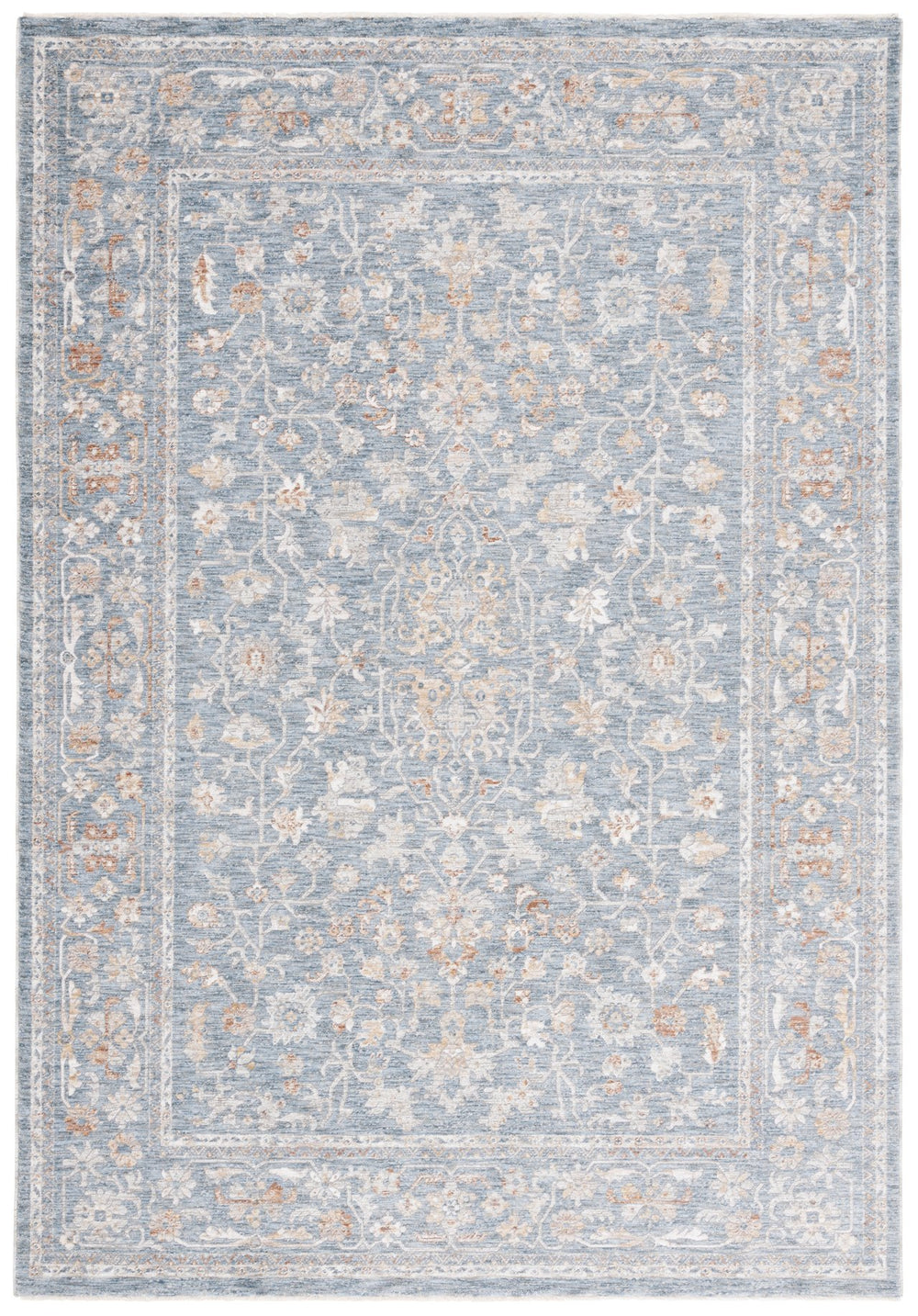 Safavieh Mason 8' X 10' Transitional Area Rug - Timeless Elegance In Power Loomed Premium Polyester Design Blue ,Beige Polyester Msn118m-9