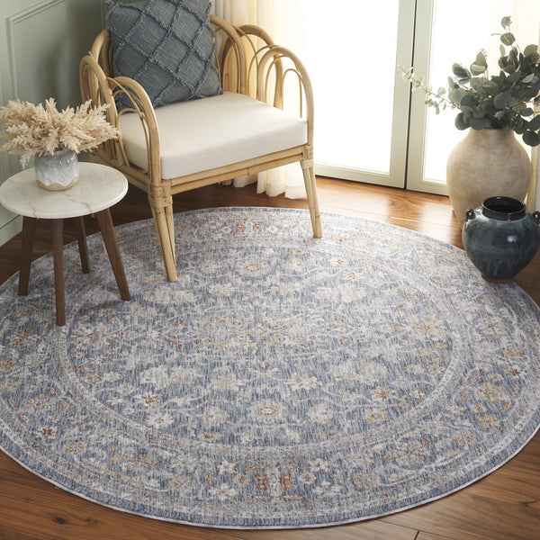 Safavieh Mason 8' X 10' Transitional Area Rug - Timeless Elegance In Power Loomed Premium Polyester Design Blue ,Beige Polyester Msn118m-9