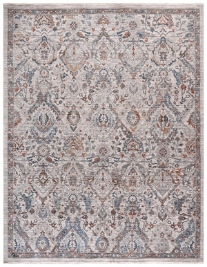 Safavieh Martha Whitney 8X10 Ivory Blue-Rust Area Rug — Low-Profile Polyester Pile, Power-Loomed Durable Design MSR0632A-8