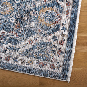 Safavieh Martha Vintage-Inspired 8X10 Blue & Rust Gold Area Rug — Power-Loomed Polyester Pile, Turkey Crafted MSR0632M-8