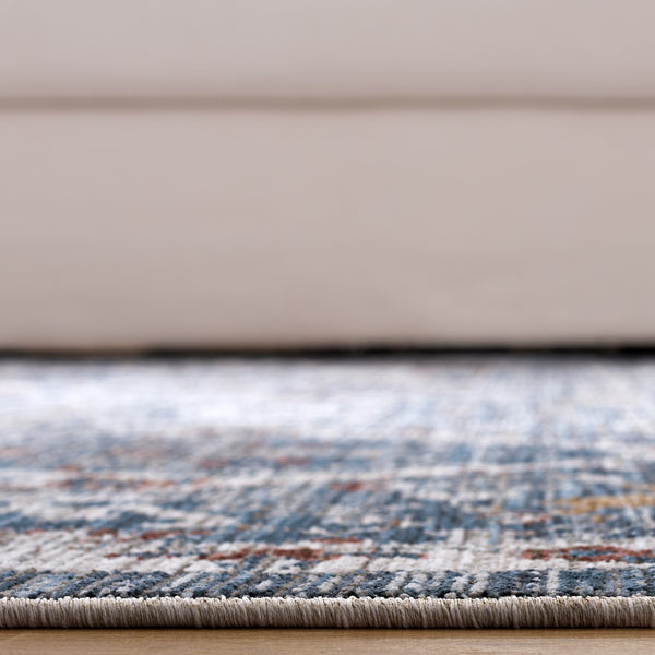 Safavieh Martha Vintage-Inspired 8X10 Blue & Rust Gold Area Rug — Power-Loomed Polyester Pile, Turkey Crafted MSR0632M-8