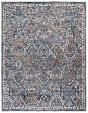 Safavieh Martha Vintage-Inspired 8X10 Blue & Rust Gold Area Rug — Power-Loomed Polyester Pile, Turkey Crafted MSR0632M-8