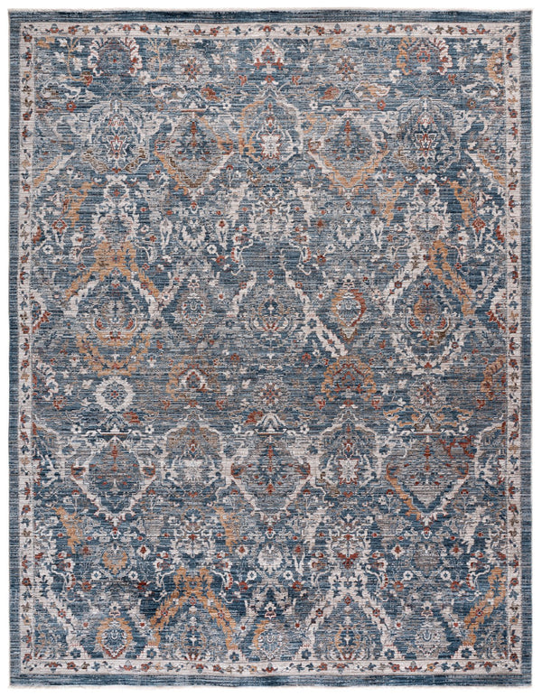 Safavieh Martha Vintage-Inspired 8X10 Blue & Rust Gold Area Rug — Power-Loomed Polyester Pile, Turkey Crafted MSR0632M-8