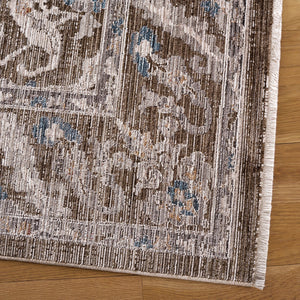 Safavieh Martha Elegant Whitney 8X10 Rug In Dark Beige & Ivory — Power-Loomed Turkey, Soft Polyester, Durable MSR0634B-8