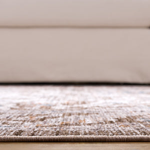 Safavieh Martha Elegant Whitney 8X10 Rug In Dark Beige & Ivory — Power-Loomed Turkey, Soft Polyester, Durable MSR0634B-8