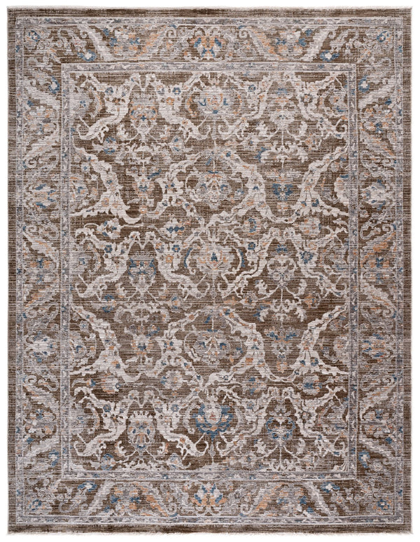 Safavieh Martha Elegant Whitney 8X10 Rug In Dark Beige & Ivory — Power-Loomed Turkey, Soft Polyester, Durable MSR0634B-8