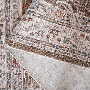 Safavieh Martha Power-Loomed 8X10 Dark Beige & Ivory Area Rug — Plush Low-Pile, Durable Turkish-Inspired Elegance MSR0638B-8