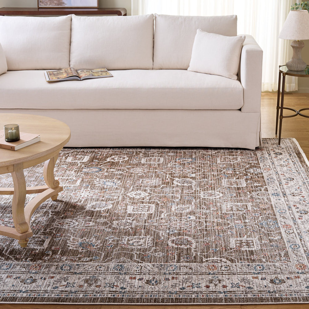 Safavieh Martha Power-Loomed 8X10 Dark Beige & Ivory Area Rug — Plush Low-Pile, Durable Turkish-Inspired Elegance MSR0638B-8