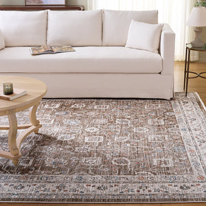 Safavieh Martha Power-Loomed 8X10 Dark Beige & Ivory Area Rug — Plush Low-Pile, Durable Turkish-Inspired Elegance MSR0638B-8