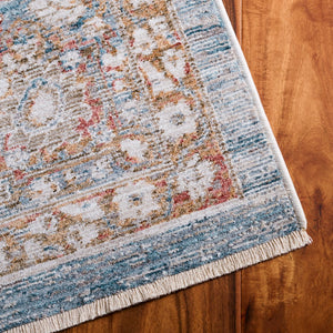 Safavieh Martha Stewart Whitney Area Rug - Elegant Traditional Design For Living Room, Bedroom, Or Dining Room Blue ,Rust Polyester Msr0652m-10