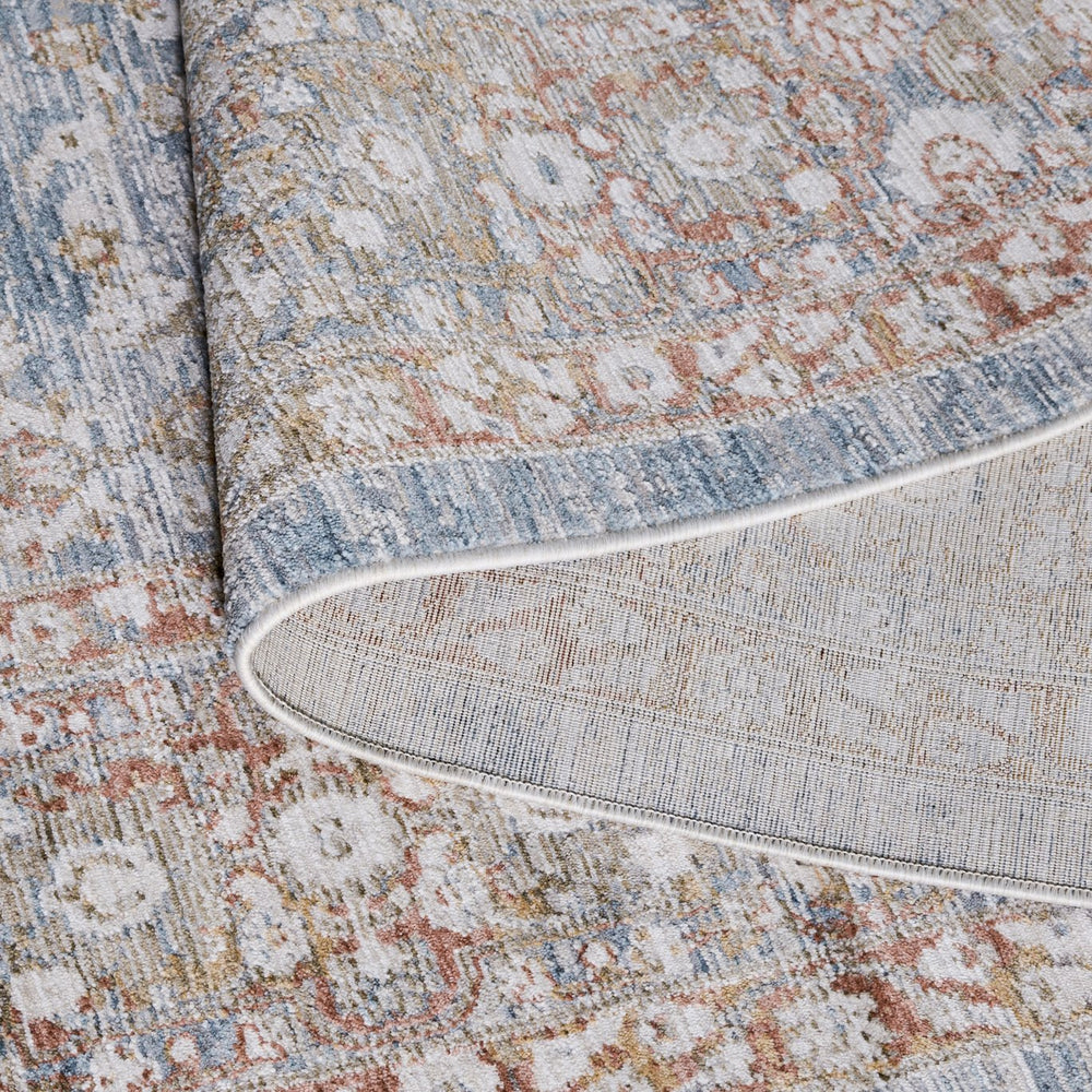 Safavieh Martha Stewart 8x10 Area Rug In Blue & Rust – Elegant, Durable, Timeless Design For Any Room Decor Blue ,Rust Polyester Msr0652m-8