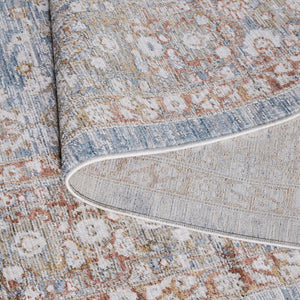 Safavieh Martha Stewart 8x10 Area Rug In Blue & Rust – Elegant, Durable, Timeless Design For Any Room Decor Blue ,Rust Polyester Msr0652m-8