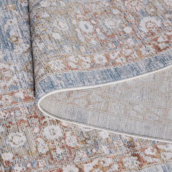 Safavieh Martha Stewart 8x10 Area Rug In Blue & Rust – Elegant, Durable, Timeless Design For Any Room Decor Blue ,Rust Polyester Msr0652m-8